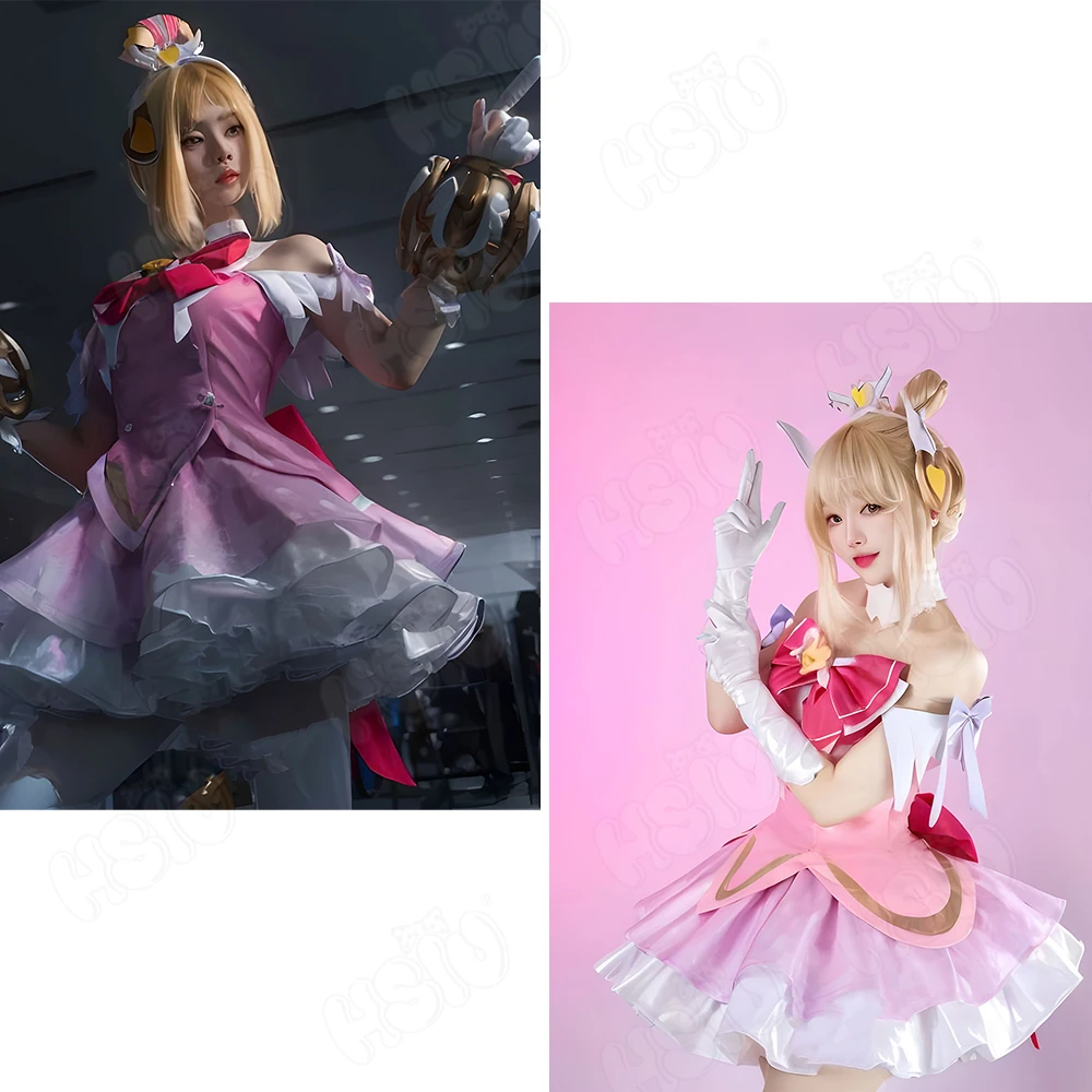 Юно Косплей Костюм Парик HSIU  – обзор и цена Anime Cosplay Pink