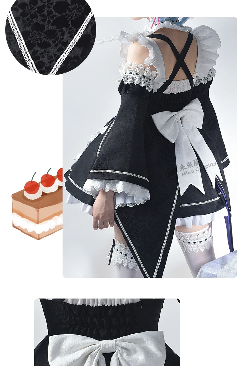 Костюм для косплея Рем — плать – обзор и цена Anime Cosplay Re Zero